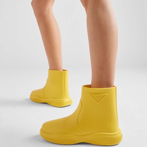 PRADA FOAM RUBBER BOOTIES IN BLUE - Picture 1 of 6